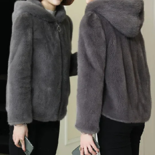 Moda Fleece Vesten Dames met Capuchon en Rits, Zacht en Warm Ontwerp
