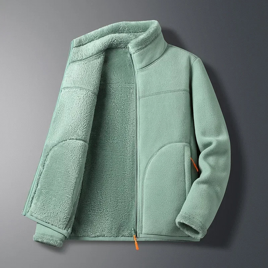 Moda Fleece Vesten Dames met Hoge Kraag en Rits, Warm Gevoerd Ontwerp