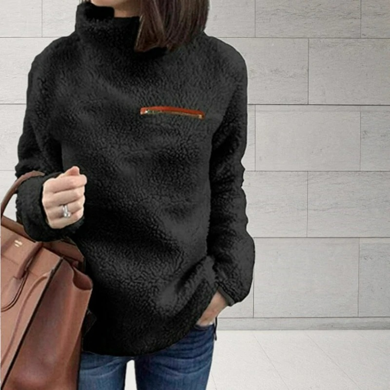 Moda Coltrui Dames - Fleece Trui, Warm en Comfortabel