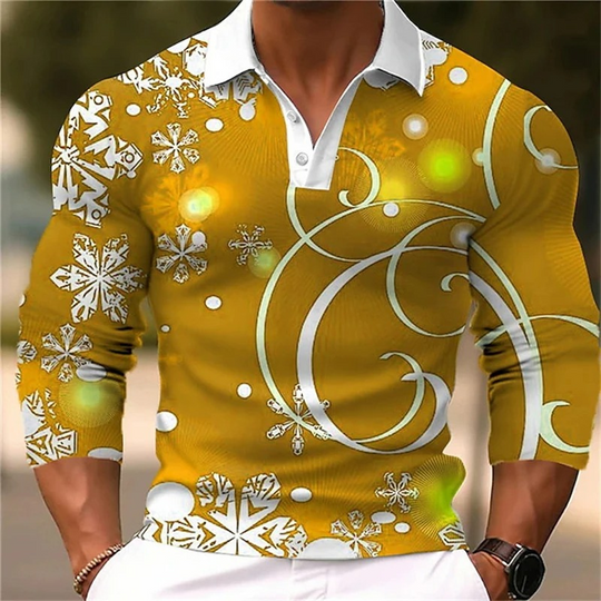 Kerstix - Kersttrui met Kerstman, Sterren en Maan Design – Feestelijke Lange Mouwen Trui