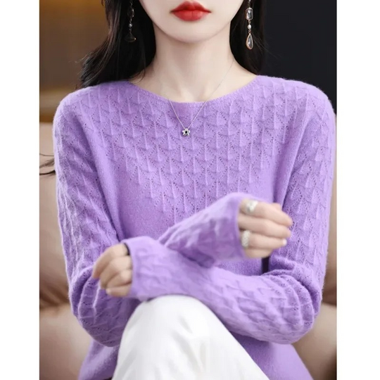 Moda Cashmere Trui Dames – Elegant Gebreid Design, Zacht & Warm