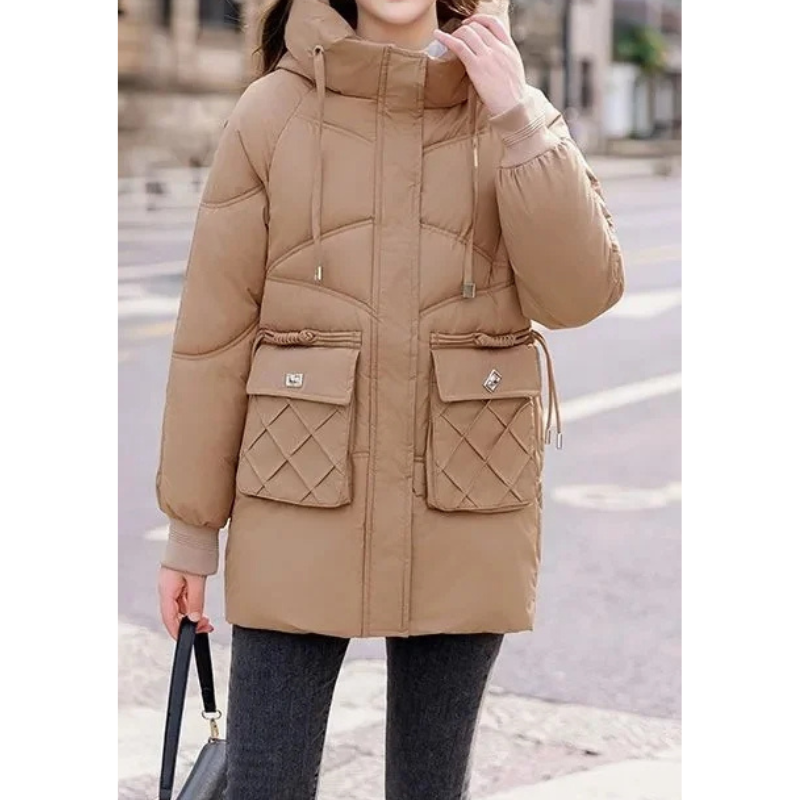 Silvana - Parka Winterjas Dames met Capuchon, Voorzakken en Warme Voering