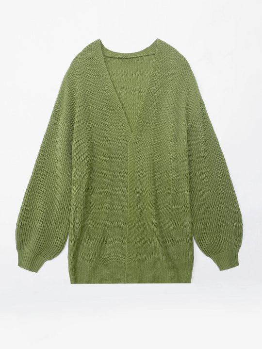Moda Lange Vesten Dames - Grof Gebreid Open Vest