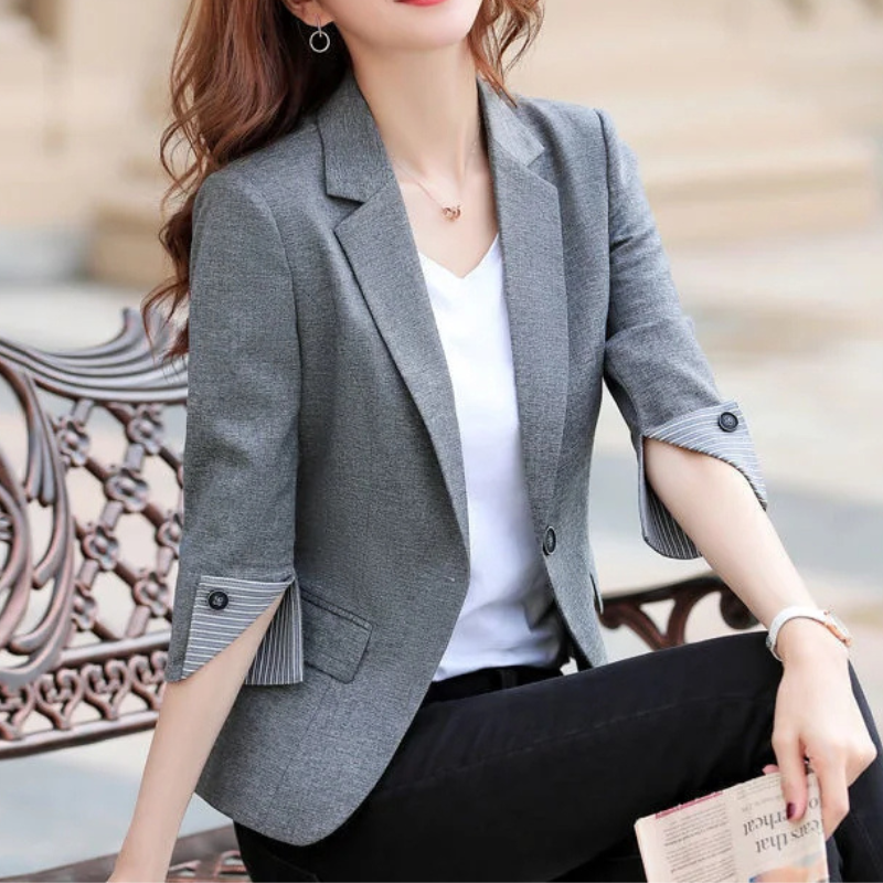 ChicPro - Elegante Dames Blazer Met Knoopdetails - Ideaal Voor Kantoor