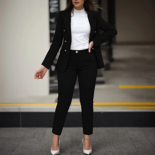 MODA double breasted jas slim fit broek blazer en broek set
