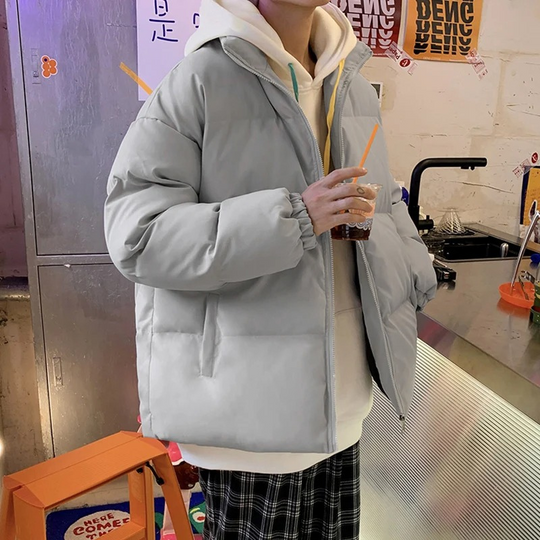 Moda Puffer Jas Dames - Oversized Gewatteerde Winterjas met Hoge Kraag