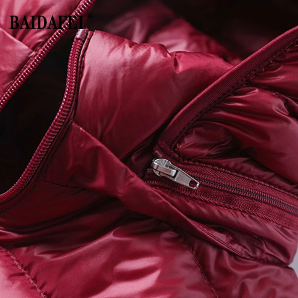 Moda Puffer Jas Dames - Slim Fit Lange Gewatteerde Winterjas