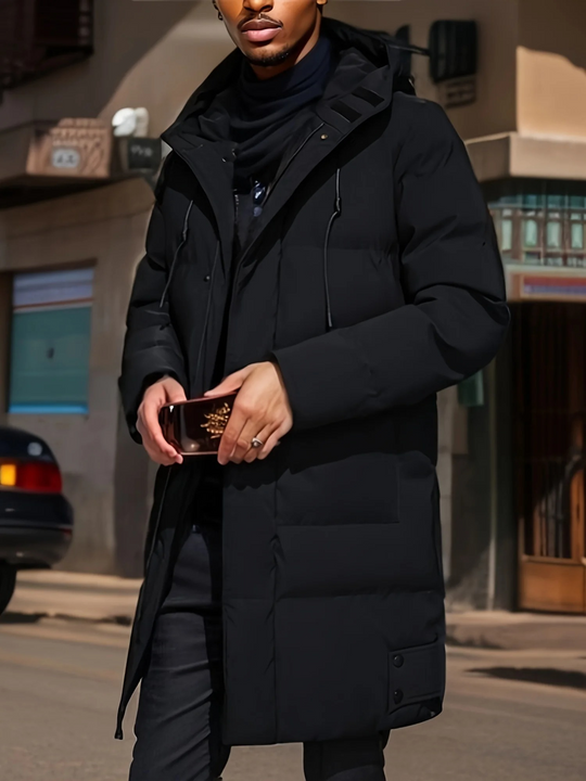 Moda Puffer Jas Dames - Lange Gewatteerde Winterjas met Capuchon
