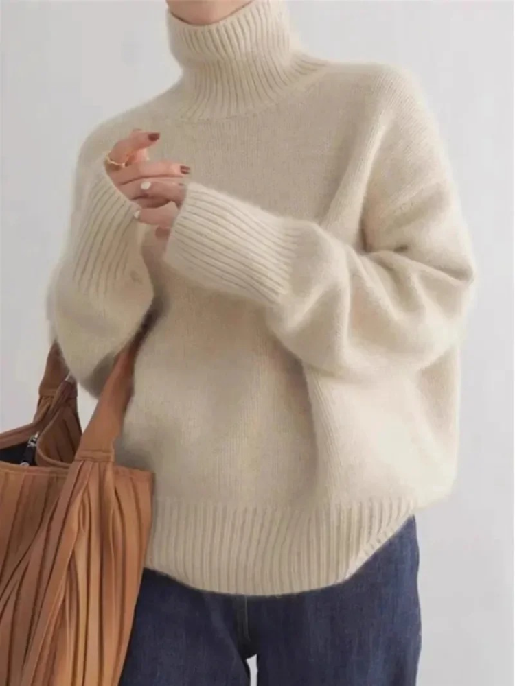 Moda Coltrui Dames - Oversized Gebreide Trui, Zacht en Comfortabel