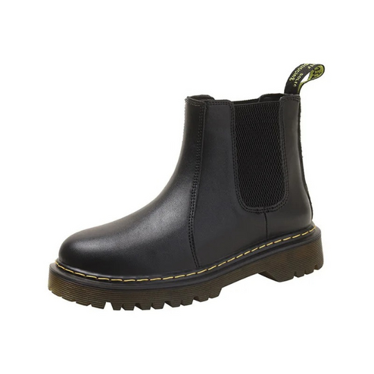 Deliqua - Dames Chelsea Boots van Leer met Treklus en Gripzool
