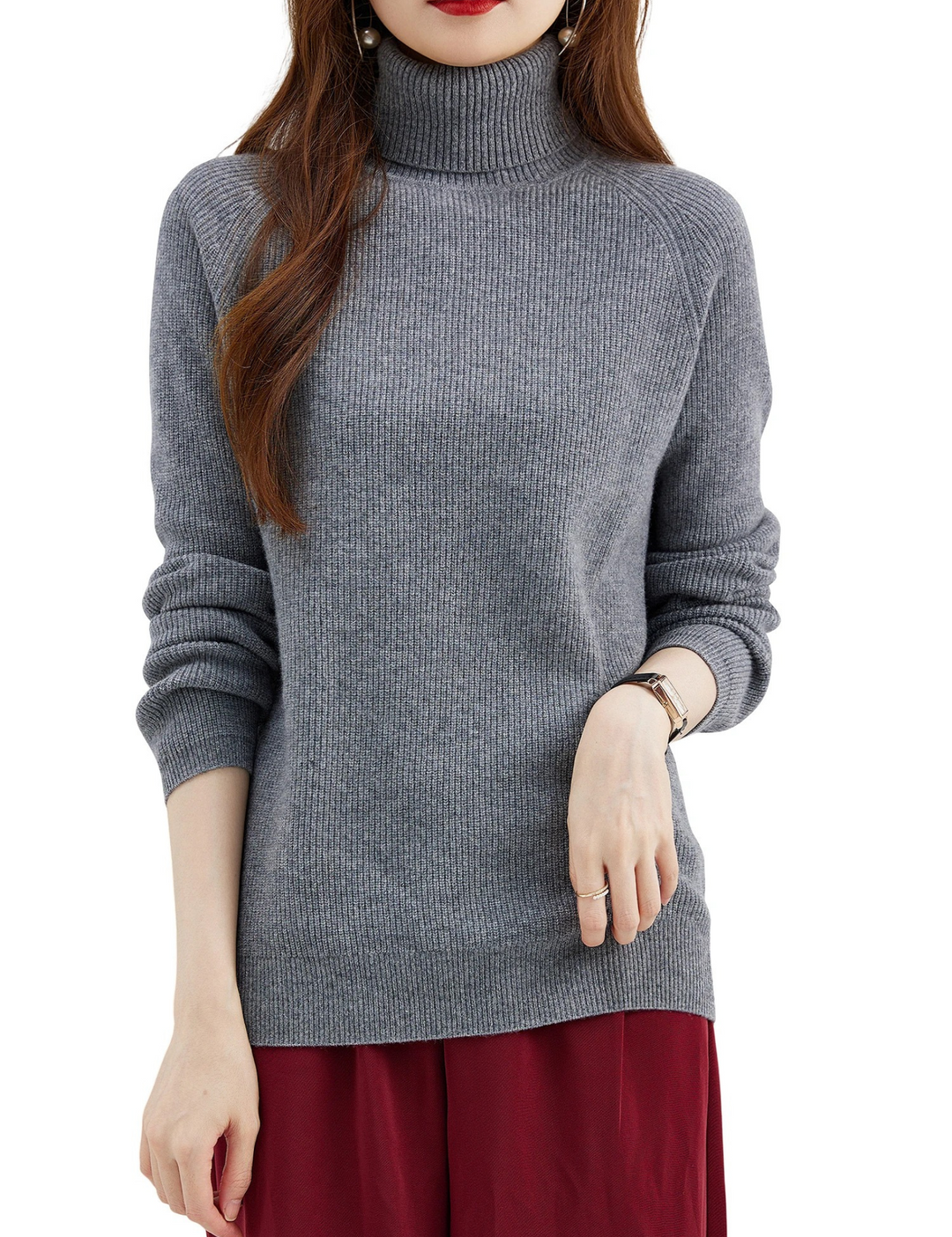 Moda Cashmere Trui Dames – Tijdloze Gebreide Coltrui, Warm & Comfortabel