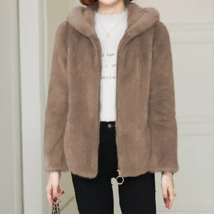 Moda Fleece Vesten Dames met Capuchon en Rits, Zacht en Warm Ontwerp