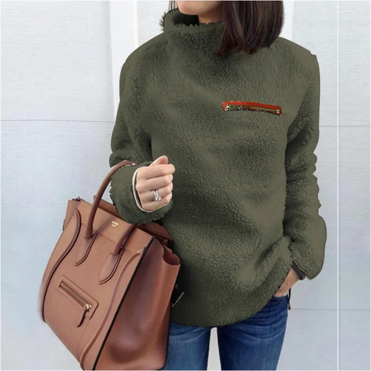 Moda Coltrui Dames - Fleece Trui, Warm en Comfortabel