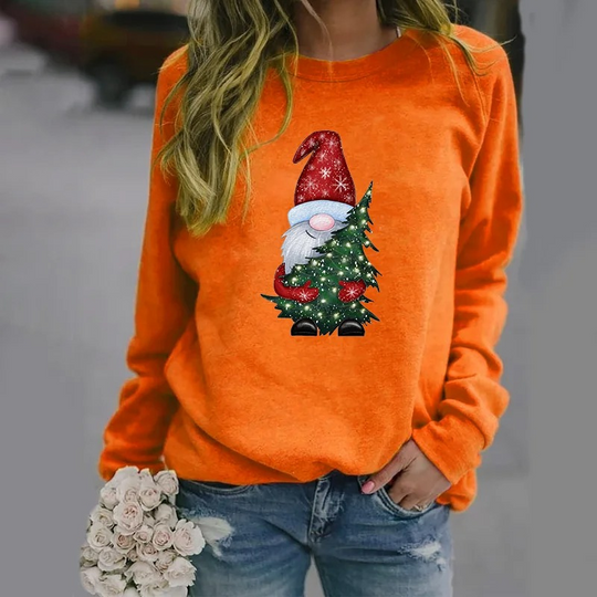 Cosmixx - Kersttrui met Kabouter en Kerstboom Design – Feestelijke Gebreide Trui