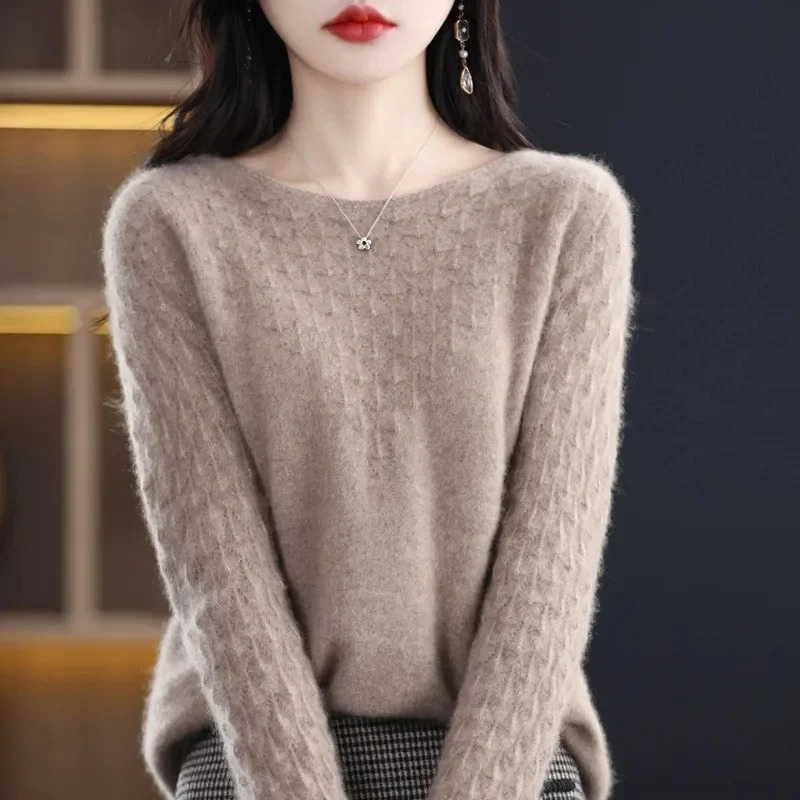 Moda Cashmere Trui Dames – Elegant Gebreid Design, Zacht & Warm