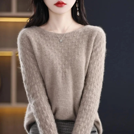 Moda Cashmere Trui Dames – Elegant Gebreid Design, Zacht & Warm