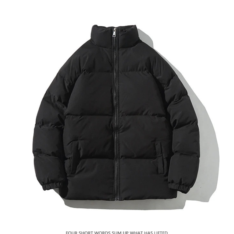 Moda Puffer Jas Dames - Oversized Gewatteerde Winterjas met Hoge Kraag