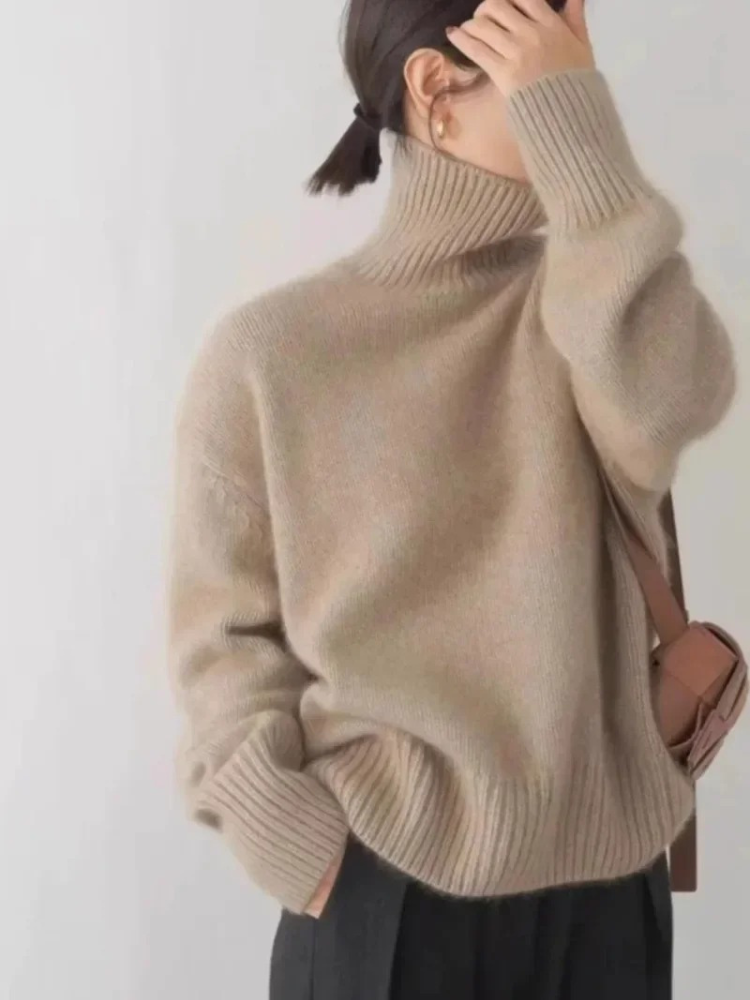 Moda Coltrui Dames - Oversized Gebreide Trui, Zacht en Comfortabel