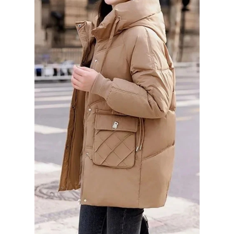 Silvana - Parka Winterjas Dames met Capuchon, Voorzakken en Warme Voering