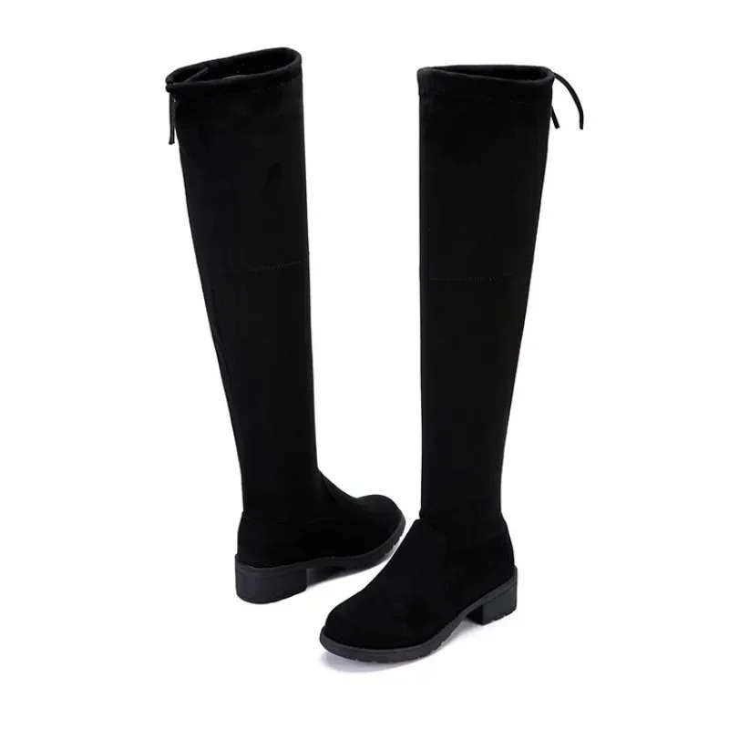 Moda Overknee Laarzen - Dameslaarzen, Comfortabele Stretch Stof, Trendy Look