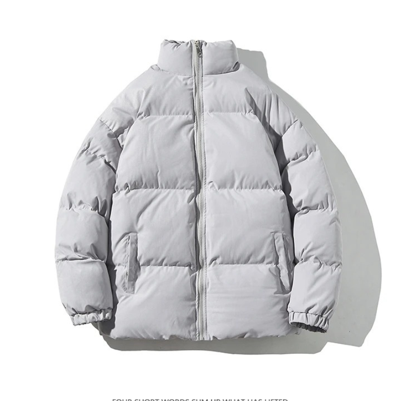 Moda Puffer Jas Dames - Oversized Gewatteerde Winterjas met Hoge Kraag