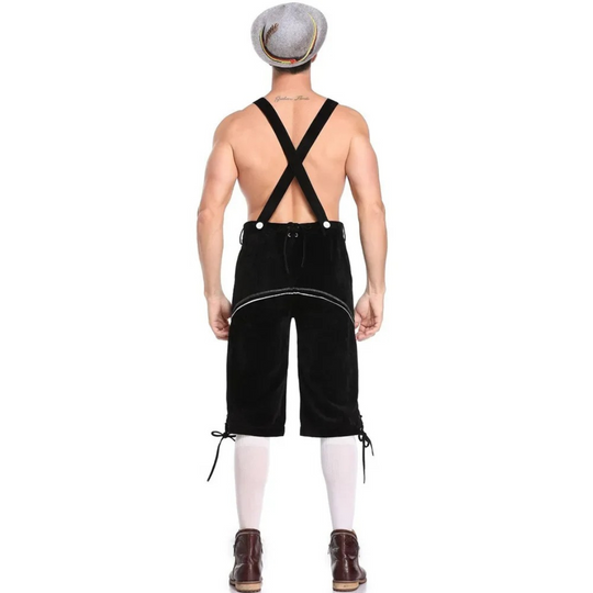 HoutLed - Heren Lederhosen Set met Kniebroek en Borduursels - Oktoberfest Outfit