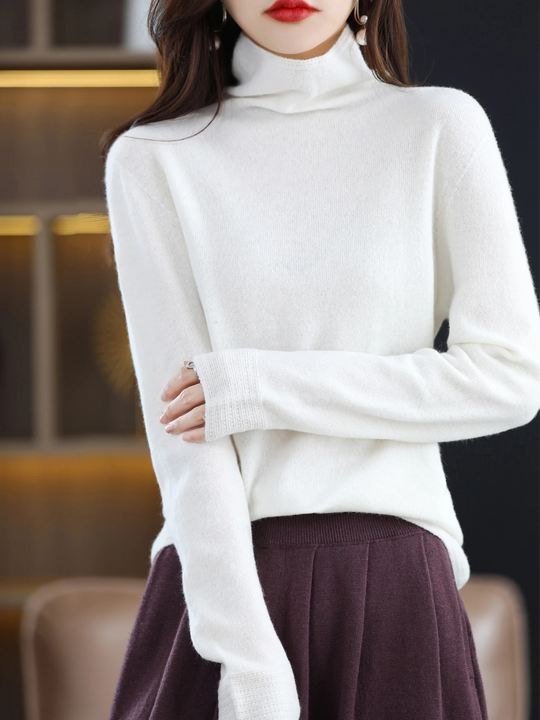 Moda Cashmere Trui Dames – Coltrui Zachte en Comfortabele Gebreide Trui