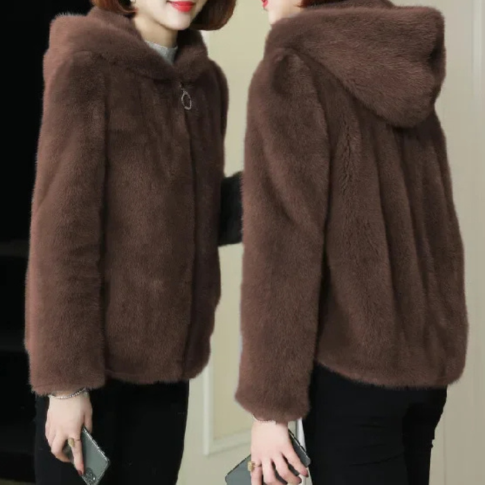 Moda Fleece Vesten Dames met Capuchon en Rits, Zacht en Warm Ontwerp
