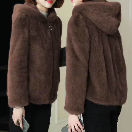 Moda Fleece Vesten Dames met Capuchon en Rits, Zacht en Warm Ontwerp