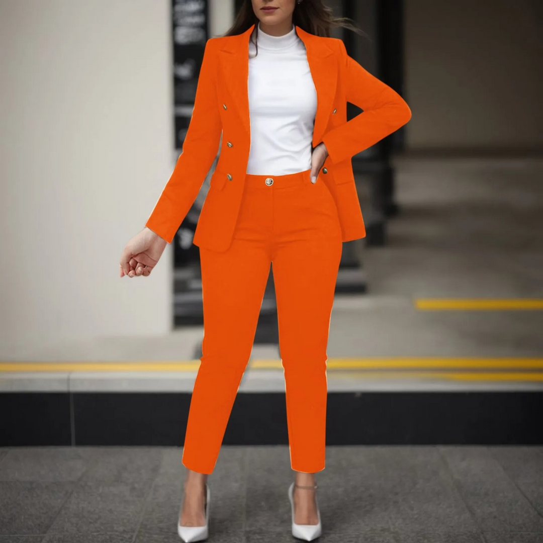MODA double breasted jas slim fit broek blazer en broek set