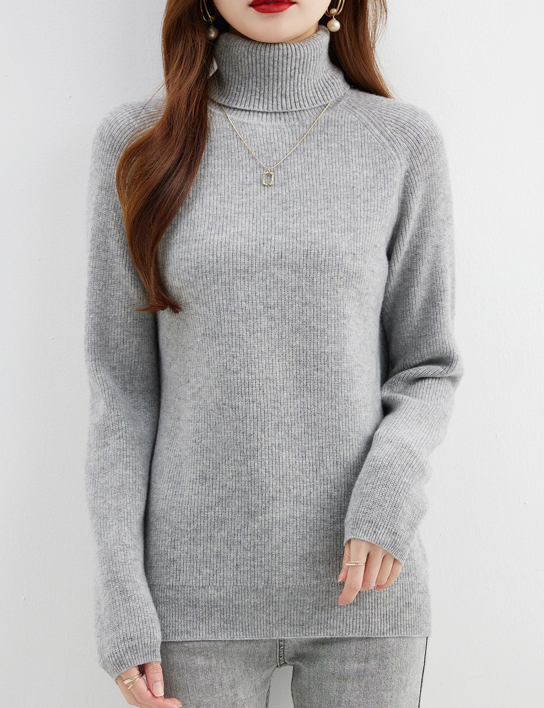 Moda Cashmere Trui Dames – Tijdloze Gebreide Coltrui, Warm & Comfortabel