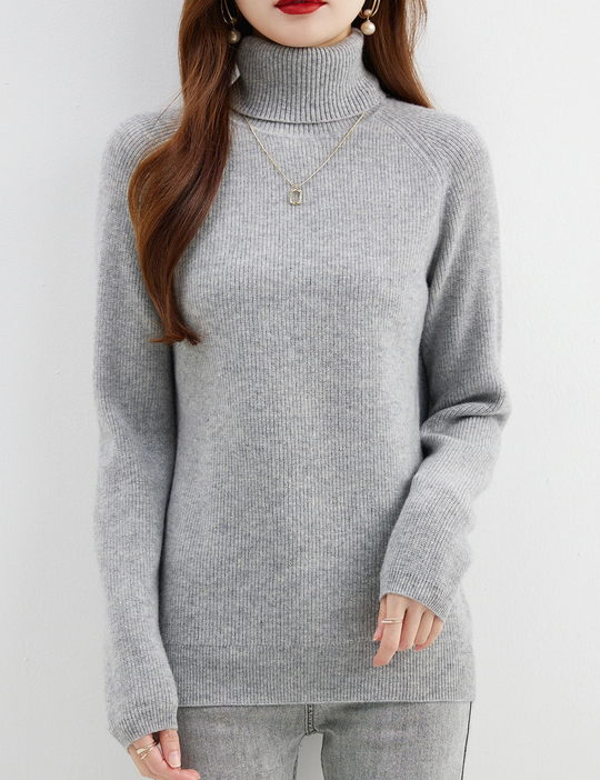 Moda Cashmere Trui Dames – Tijdloze Gebreide Coltrui, Warm & Comfortabel