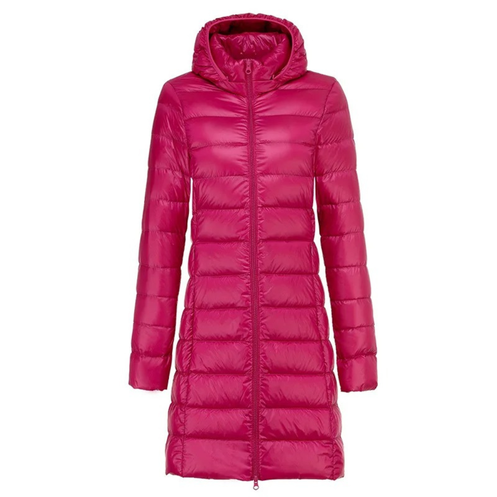 Moda Puffer Jas Dames - Slim Fit Lange Gewatteerde Winterjas