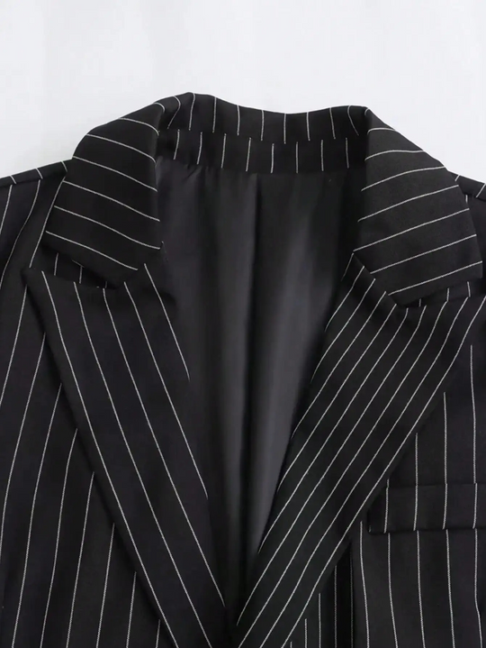 Sofisti - Formele Dames Blazer Met Strepen - Perfect Voor Kantoorlook
