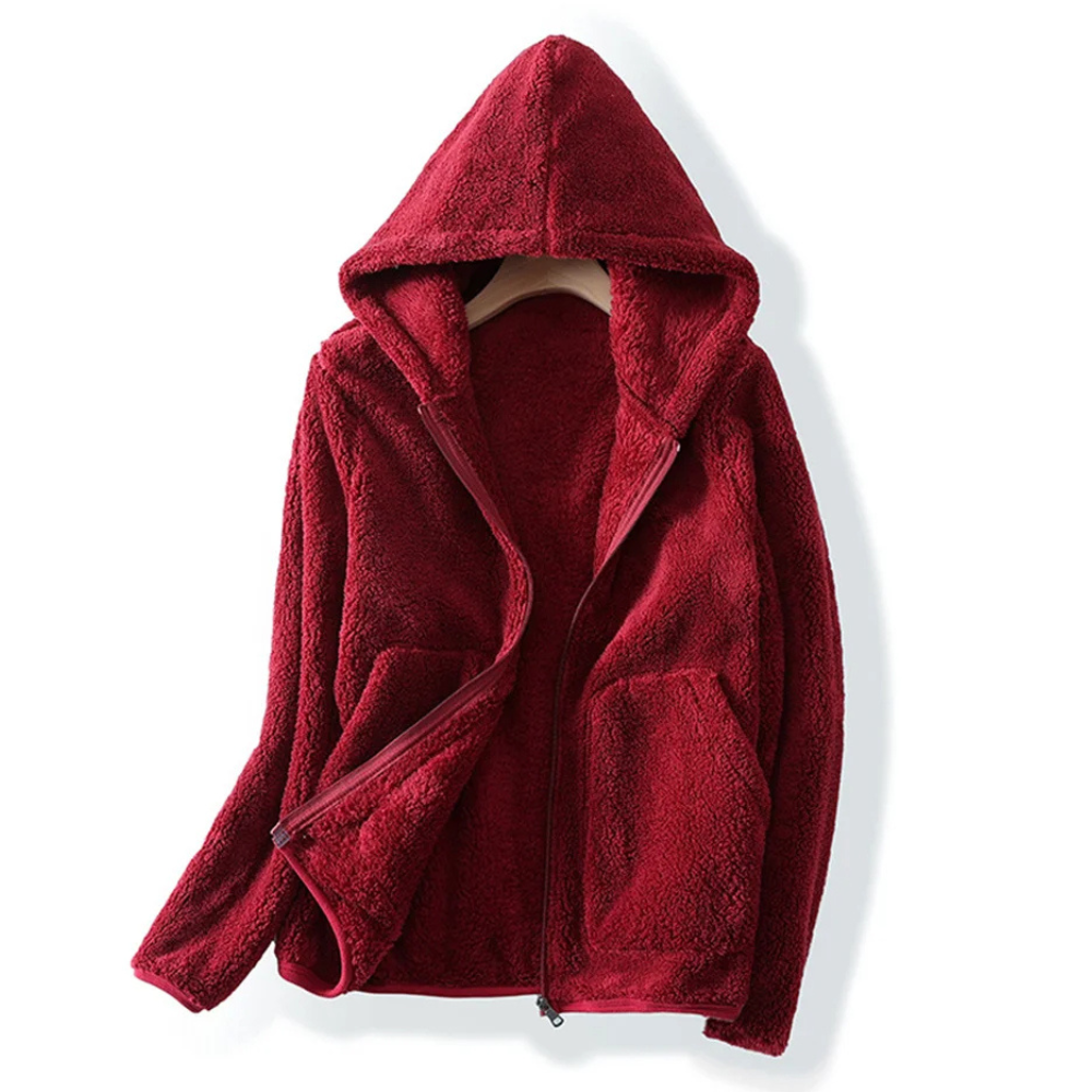 Gontier - Zachte Teddy Jas Dames met Capuchon en Ritssluiting