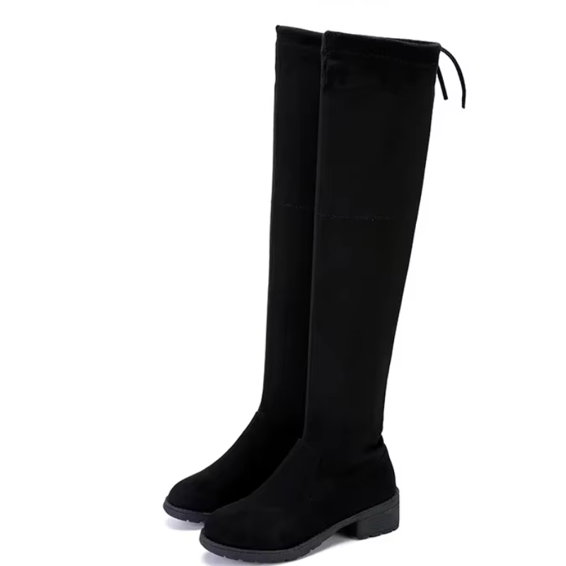 Moda Overknee Laarzen - Dameslaarzen, Comfortabele Stretch Stof, Trendy Look