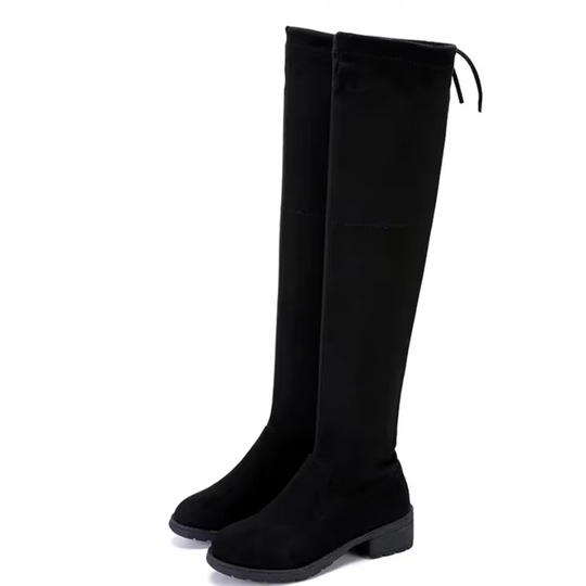 Moda Overknee Laarzen - Dameslaarzen, Comfortabele Stretch Stof, Trendy Look