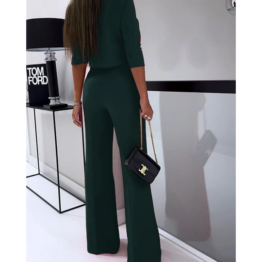MODA Elegante Effen tweedelige casual set