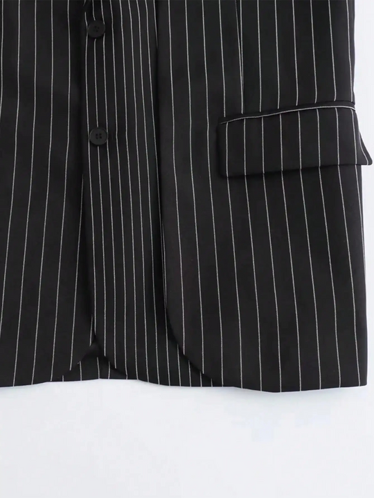 Sofisti - Formele Dames Blazer Met Strepen - Perfect Voor Kantoorlook