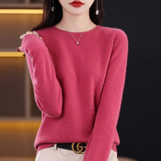 Moda Cashmere Trui Dames – Ronde Hals, Zachte Luxe & Warmte