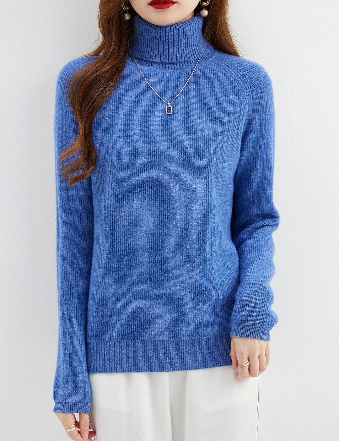 Moda Cashmere Trui Dames – Tijdloze Gebreide Coltrui, Warm & Comfortabel