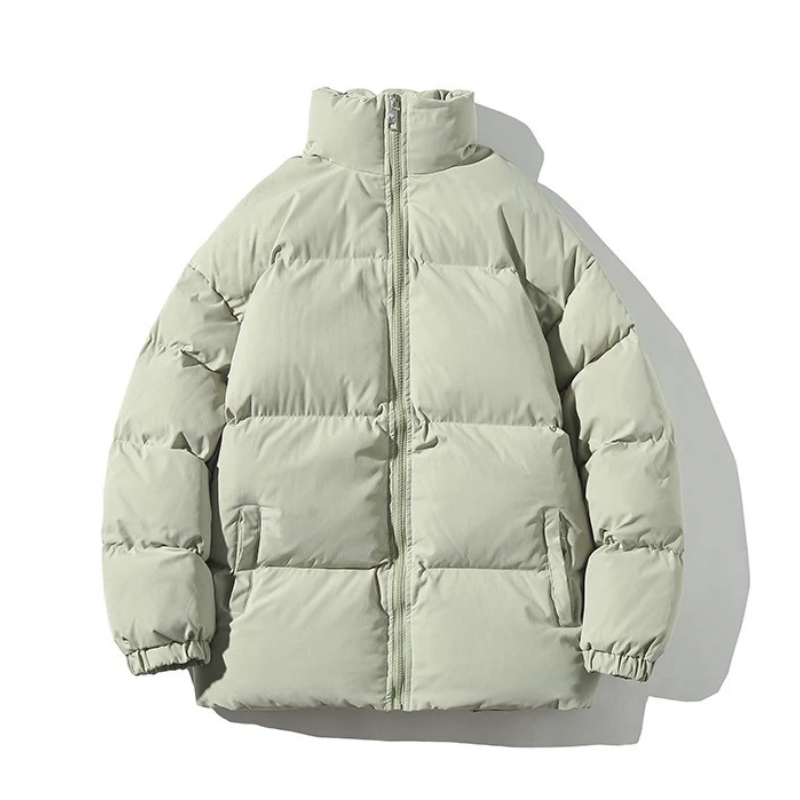 Moda Puffer Jas Dames - Oversized Gewatteerde Winterjas met Hoge Kraag