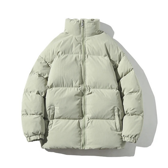 Moda Puffer Jas Dames - Oversized Gewatteerde Winterjas met Hoge Kraag