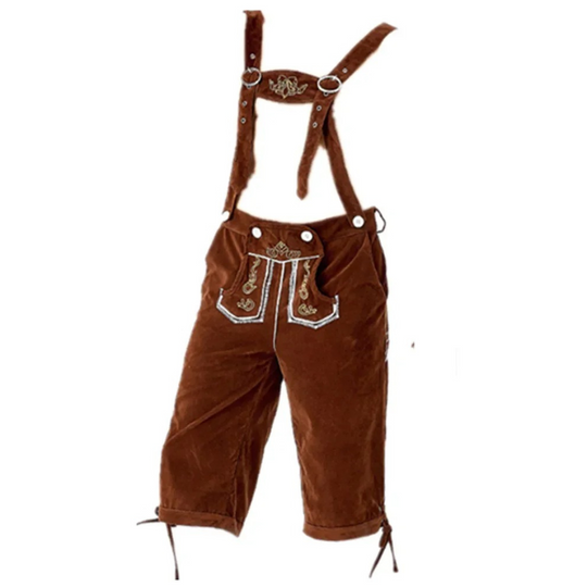 HoutLed - Heren Lederhosen Set met Kniebroek en Borduursels - Oktoberfest Outfit