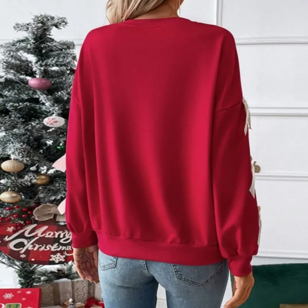 Winterz - Kersttrui - Feestelijk Strikjesontwerp, Casual Wintertrui