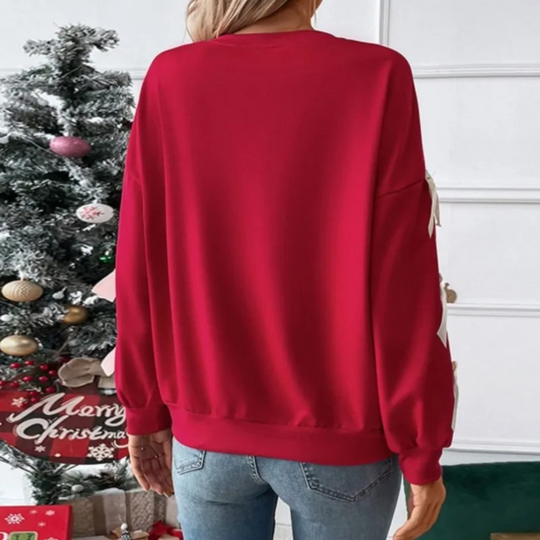 Winterz - Kersttrui - Feestelijk Strikjesontwerp, Casual Wintertrui