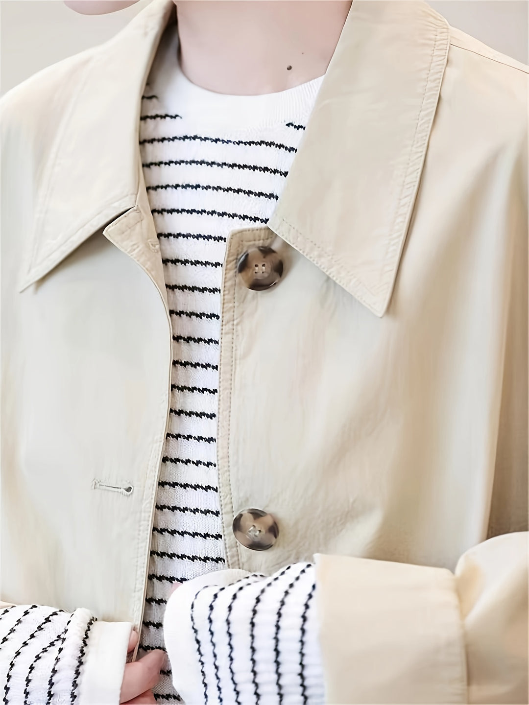 Coativa - Dames Oversized Casual Jack met Knopen