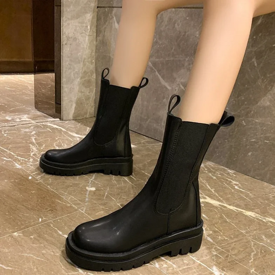 Verlotta - Dames Chelsea Boots Lang met Elastische Zijkanten