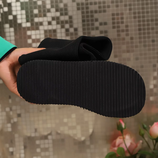 Moda Overknee Laarzen - Stretch Stof, Platform Zolen, Trendy Design