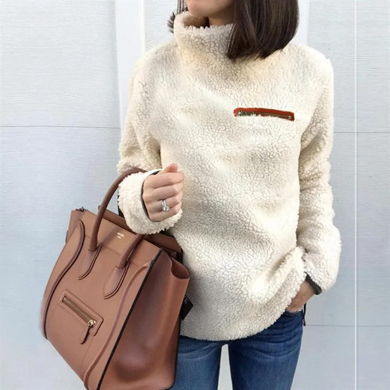 Moda Coltrui Dames - Fleece Trui, Warm en Comfortabel